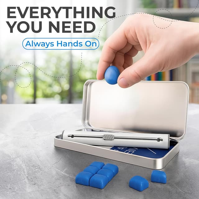 Detalle de tagplus AirPod Cleaner Kit + Pro Cleaning Tool with Metal Case & Cleaning Putty