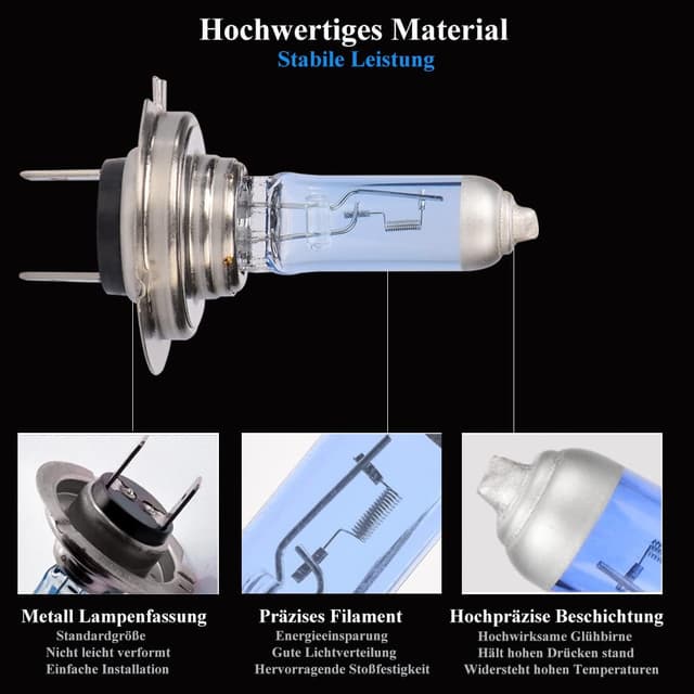 Detalle 2 de XELORD H7 55W 12V Scheinwerferlampe Paar