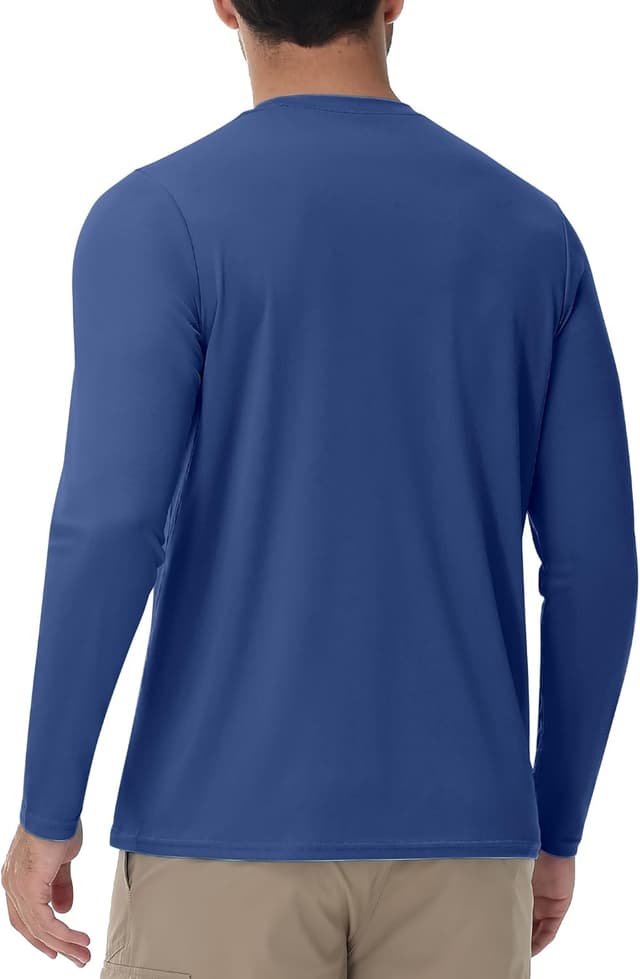 Detalle de Runhit Men’s UPF 50+ Long Sleeve Sun Protection Shirt (UPF 50+ UV Swim/Rash Guard)