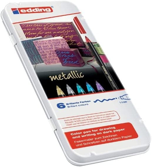 Thumbnail 3 de edding 1200 rotuladores metálicos multicolor x6 ✨