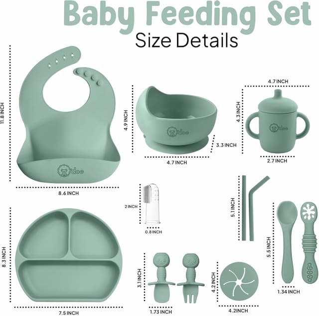 Thumbnail 6 de O'doe 11-Piece Baby Weaning Set Green