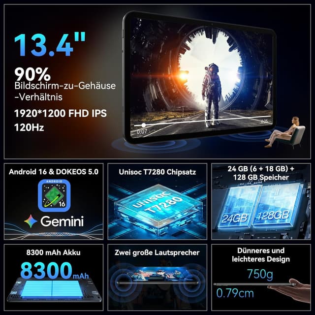 Thumbnail 1 de OSCAL PAD 200 13,4 Zoll Tablet