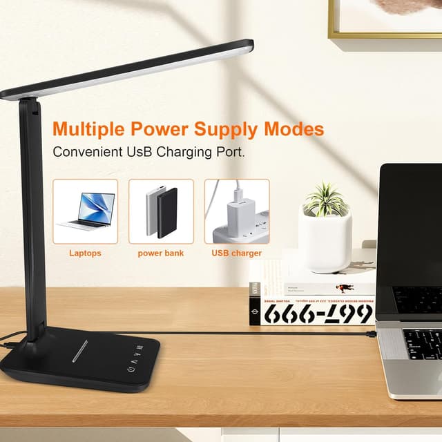 Thumbnail 6 de joyshie Desk Lamp Dimmable LED 5-mode Touch Lamp