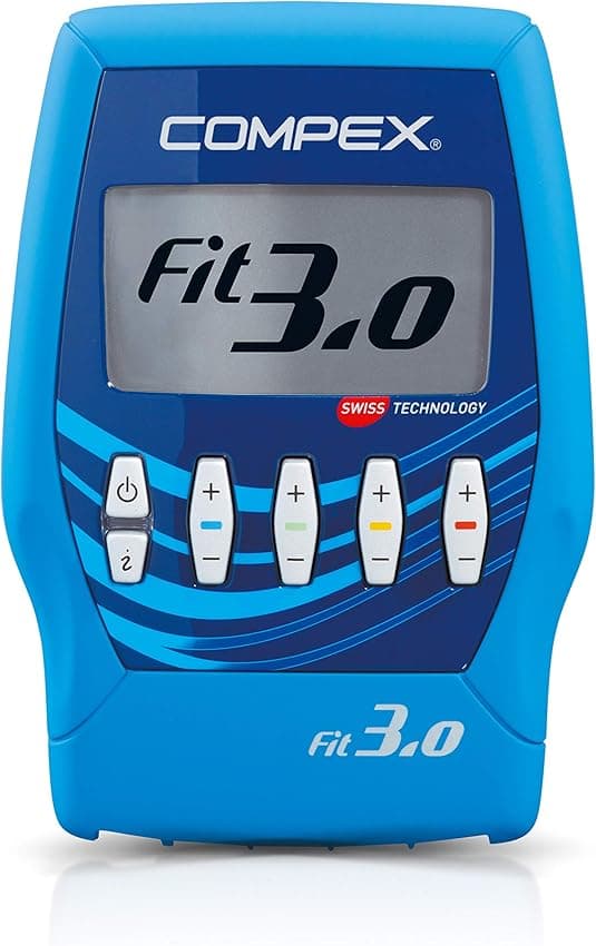 Detalle de Compex Fit 3.0 electroestimulador 20 programas azul