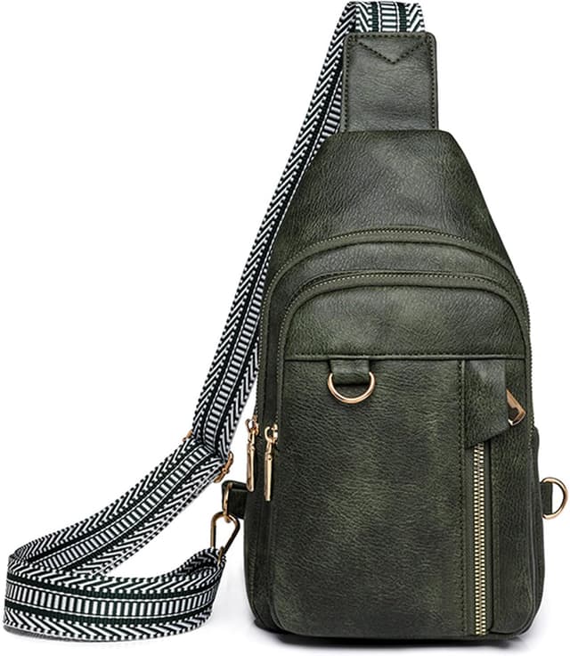 Thumbnail 6 de Farcauo Brusttasche für Damen & Herren – Crossbody-/Slingbag mit langen Trägern, wasserabweisend & mit Reißverschlussfächern