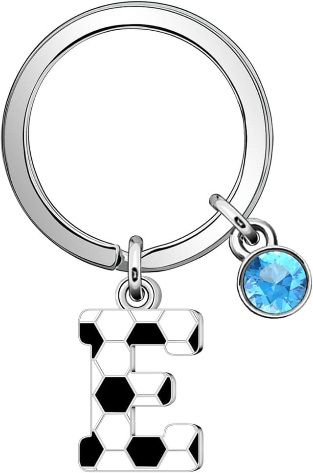 Detalle de Casxyue Fußball Schlüsselanhänger Initialen