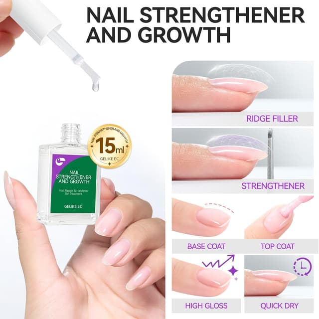 Detalle 2 de Gelike ec Nagelhärter 15 ml für brüchige Nägel