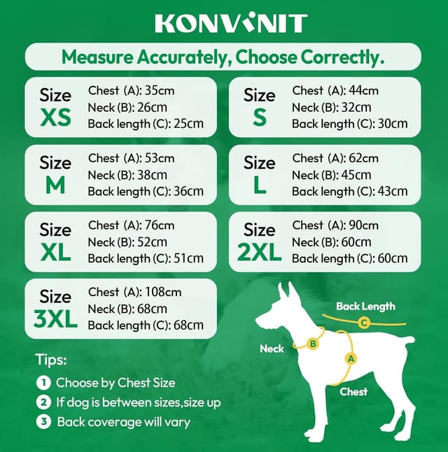 Thumbnail 4 de KONVINIT wasserdichter Outdoor Hundemantel