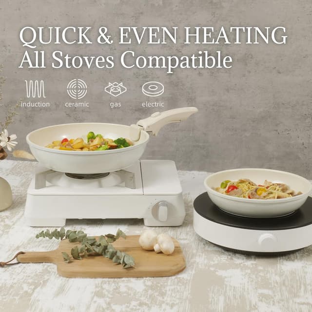 Thumbnail 4 de Coicur Ceramic 8Pc Cookware Set 70% Space Saver