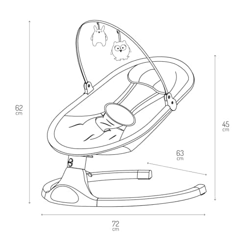 Thumbnail 8 de MoMi KENANI ONYX Babywippe bis 9 kg