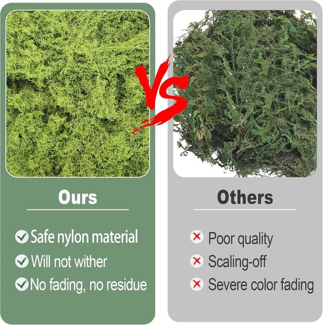 Thumbnail 3 de ROLLWAY 200g Kunstmoos Bastelmoos Dunkelgrün/Hellgrün