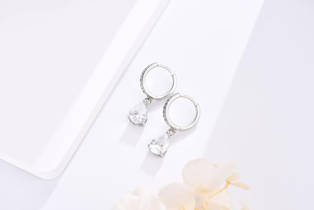 Detalle 1 de MASOP Ohrringe Silber 925 925 Creolen mit Zirkonia