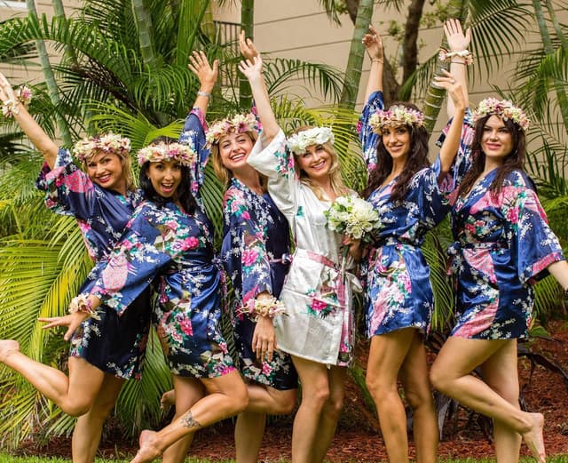 Thumbnail 4 de Vlazom Kimono Japonais Satin Mariage đ