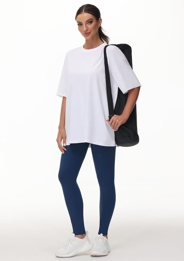 Detalle de THE GYM PEOPLE T-Shirt oversize donna in jersey sportivo traspirante