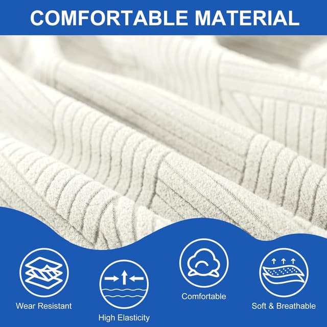 Detalle de Ystyle Copri Testiera Letto Matrimoniale/ Singolo elasticizzata 150 cm bianco