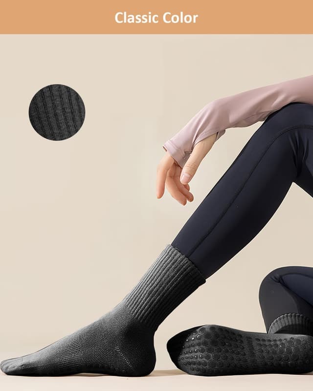 Thumbnail 6 de Yikki 4 Pairs Pilates Grip Socks for Women – Non-slip Silicone Grips (One Size)
