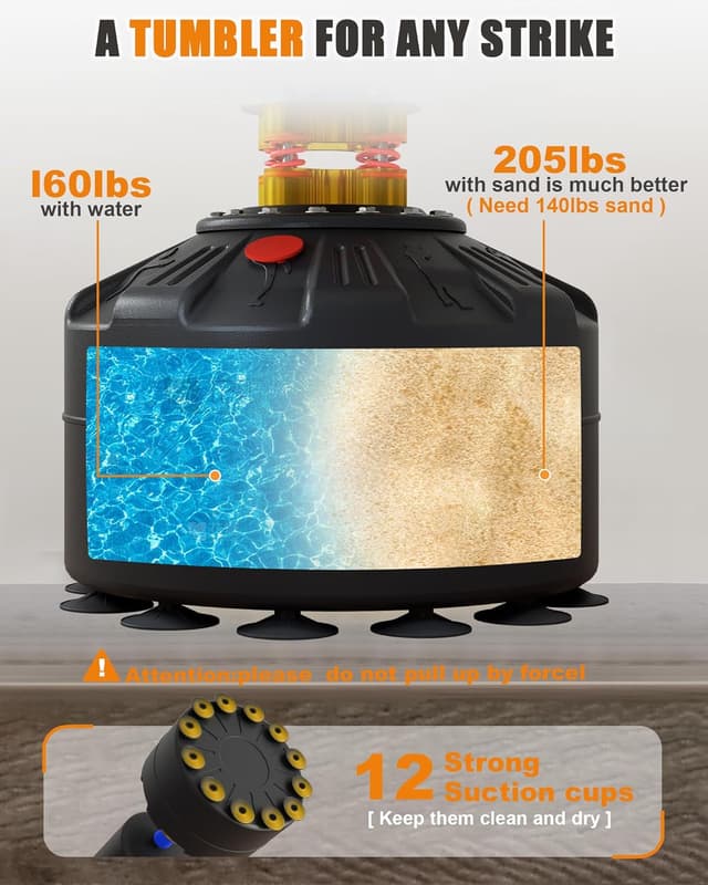 Detalle 1 de LEKÄRO Boxsack-Set mit 12OZ Handschuhen