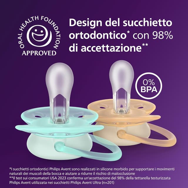 Thumbnail 2 de Philips Avent Ultra Soft Ciuccio 0-6 mesi