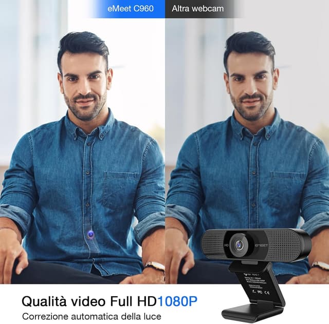 Thumbnail 1 de EMEET C960 Webcam Full HD 1080p con microfoni duali