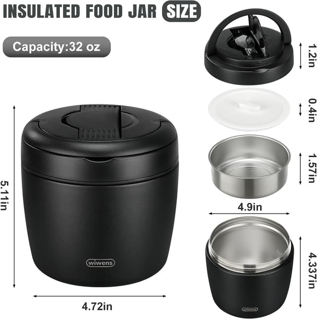 Thumbnail 4 de wiwens Thermo Food Jar 32oz insulated food container 🍱