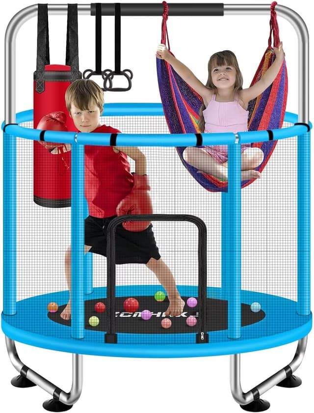 Detalle de ZCMHAXJ 55-inch kids trampoline with enclosure 🤸♀