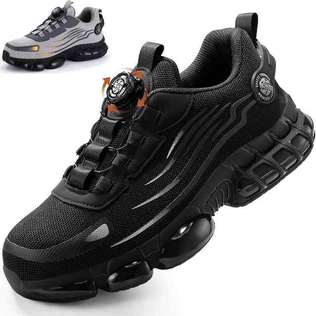 Detalle de Safety Trainers for Men & Women with Steel Toe Cap, Anti-Slip & Puncture-Resistant Kevlar Midsole