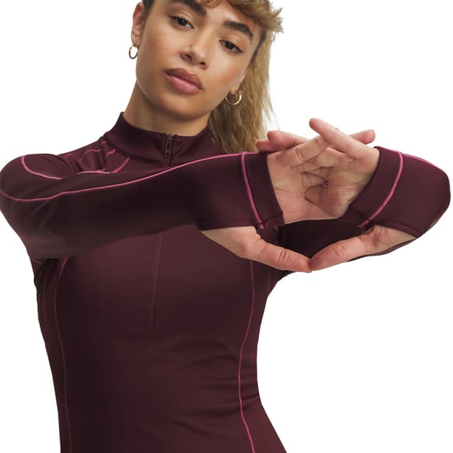 Detalle de Under Armour UA ColdGear Textured 1/2 Zip — camiseta mujer