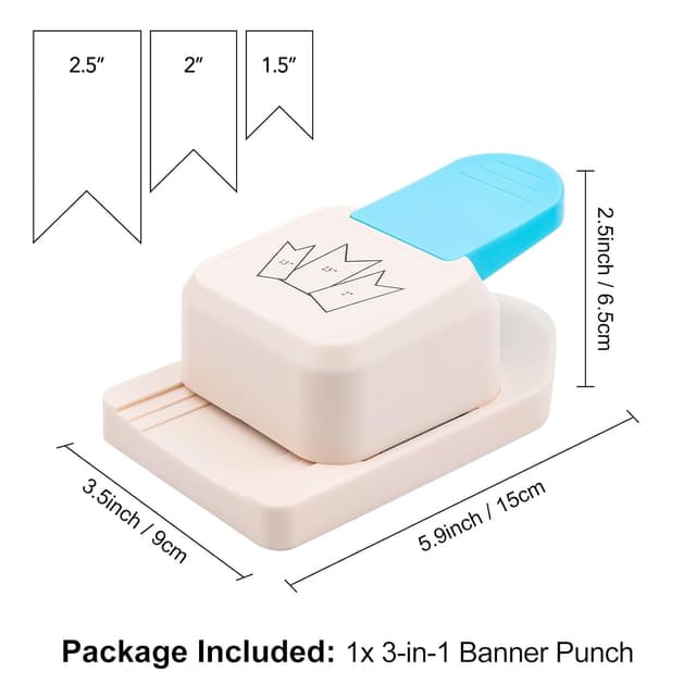 Detalle de OTCRAFT 3-in-1 Banner Punch for 1.5/2/2.5 Inch Tags & Banners (Lever Action)