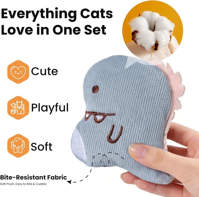 Detalle de Katzenspielzeug-Set mit Katzenminze: Katzenspielzeug Kissen & Matatabi-Sticks (37-teilig)