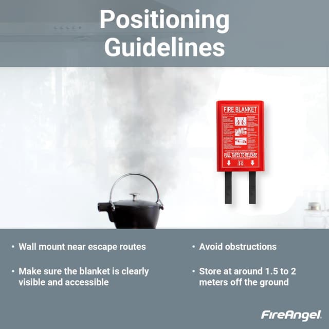 Detalle de FireAngel Couverture anti-feu cuisine 1 x 1 m (manta extinctrice) EN 1869:2019