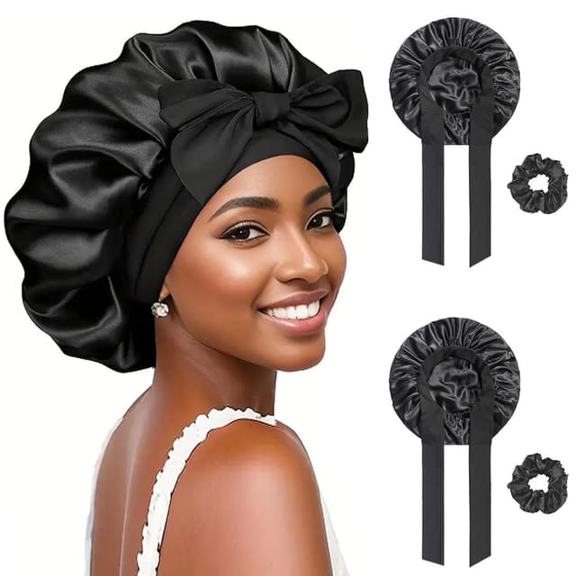 Detalle de FOLAI Satin Schlafmütze 2 Stück