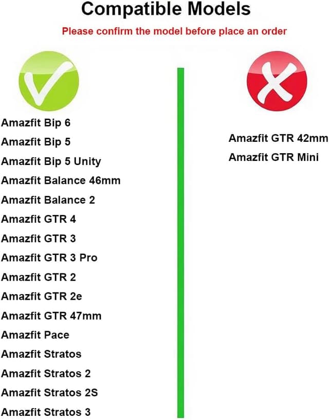 Detalle de FYISWHO 22mm Nylon Watch Strap for Amazfit (Bip 6/5, GTR 4/3/3 Pro, Stratos, Balance and more)