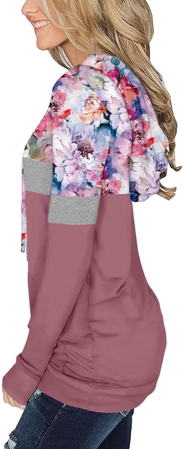 Detalle 2 de KISSMODA women’s camo leopard print hoodie with drawstring pocket