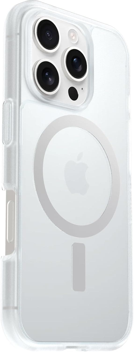 Detalle de OtterBox Cover React Series MagSafe per iPhone 16 Pro, trasparente ultrasottile