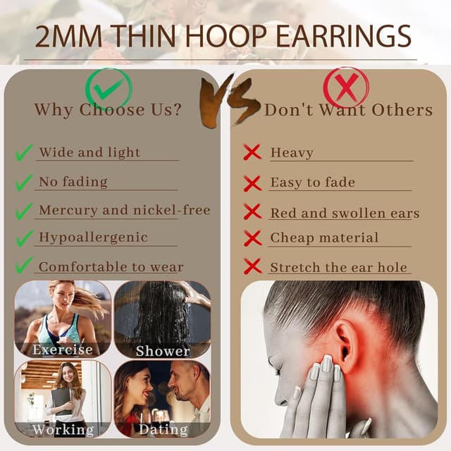 Detalle 1 de Senteria Creolen 2 mm Silber 925