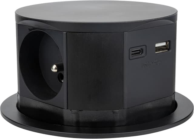 Detalle de Otio Bloc multiprise Noir encastrable Compact