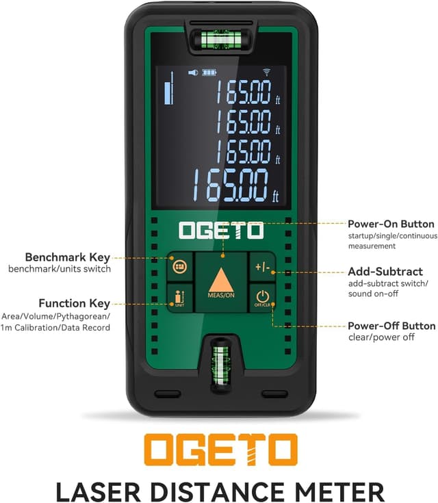 Thumbnail 1 de OGETO Laser Entfernungsmesser 50 m LCD