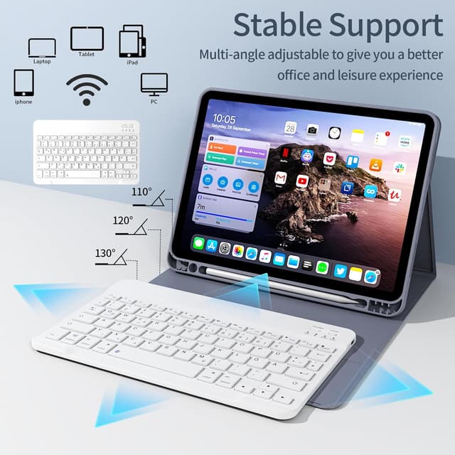 Detalle de GKABXY Hülle mit Tastatur für iPad 10,9/11 Zoll