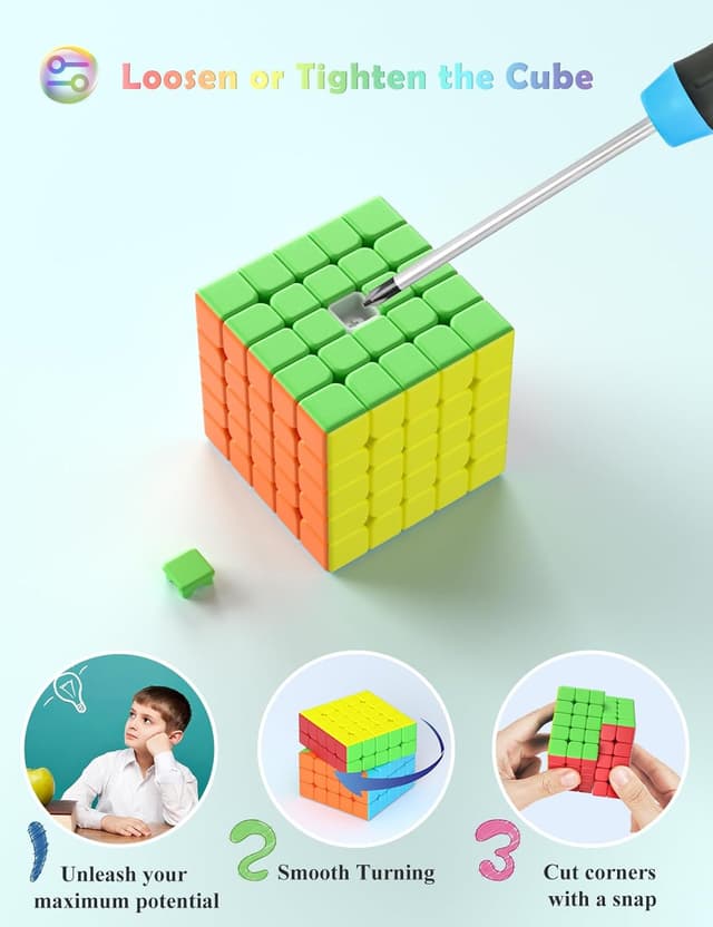Thumbnail 6 de ROXENDA Cubo de Velocidad 5x5 🧊 Ágil, Duradero y Stickerless