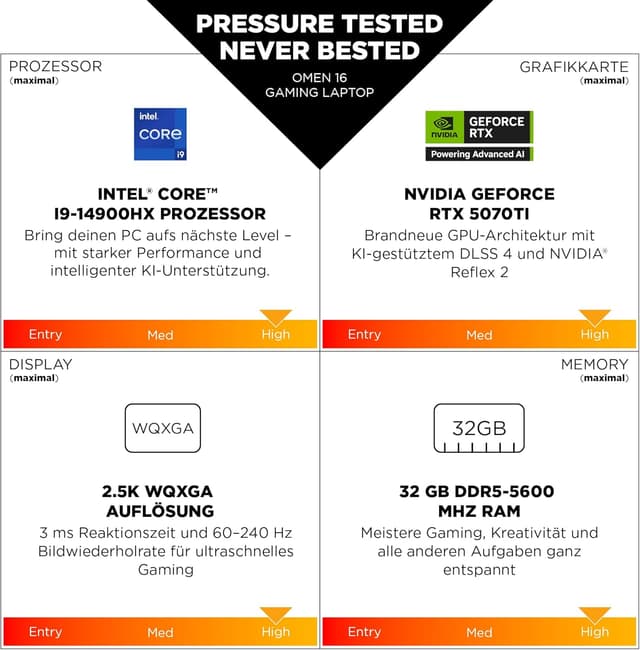 Detalle 2 de OMEN Gaming Laptop 16 Zoll 144 Hz