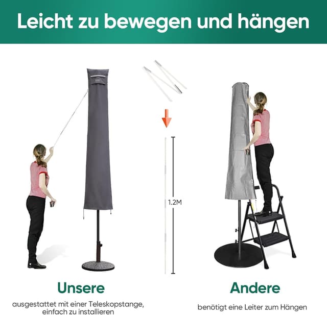 Thumbnail 4 de Sekey Carcasa Gris para Sombrilla 350 cm ☂