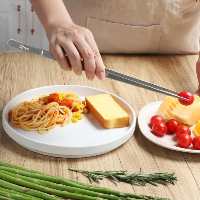 Thumbnail 5 de Hotec Grillzange Edelstahl Lang 30 cm Kochpinzette Küche 🍽