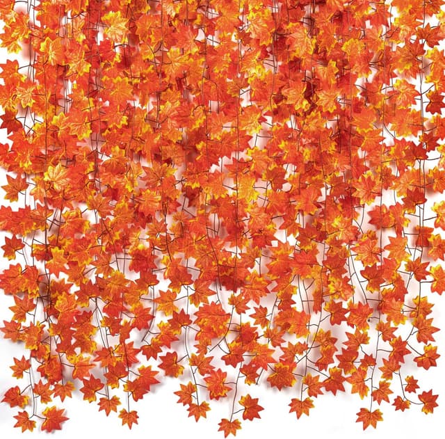 Detalle de 24 pc autumn leaf garland vines
