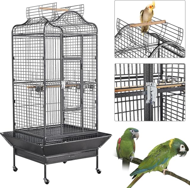 Thumbnail 3 de Yaheetech Rolling African Grey Parrot Cage 160cm