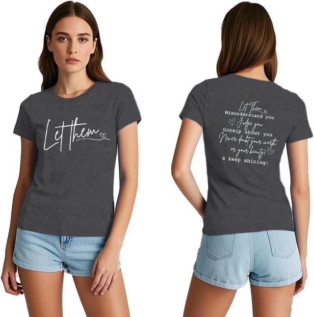 Detalle de Qskall “Let Them Misunderstand You” women’s T-shirt – soft motivational tee for everyday wear