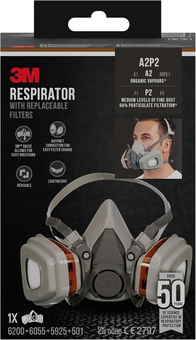 Thumbnail 5 de 3M 6002C Atemschutzmaske A2P2