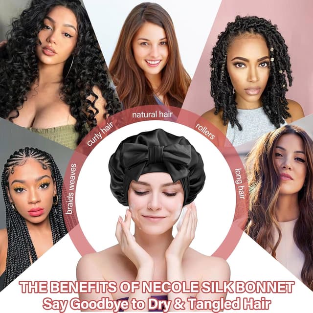 Thumbnail 4 de Necole 22 Momme 100% Mulberry Silk Bonnet for Sleep 🧖♀