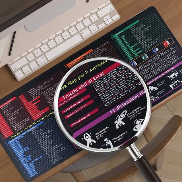 Detalle de FEMONGY tappetino mouse Excel in italiano XXL 900 x 400 x 3 mm, design impermeabile e base antiscivolo