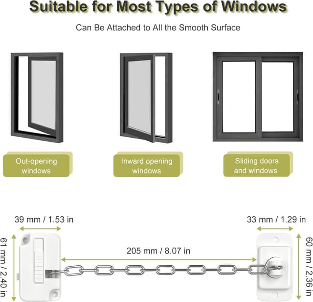 Detalle 1 de AOSITE Window Locks 2pcs child safety