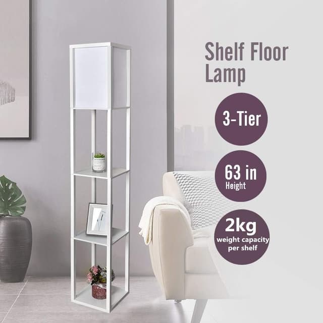 Thumbnail 3 de PULUOMIS Floor Lamp with Shelves 160cm
